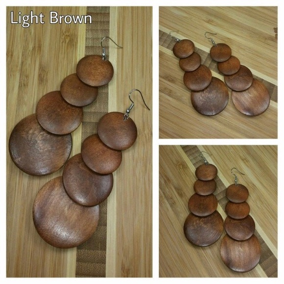 Jewelry - Wooden Disc Earrings